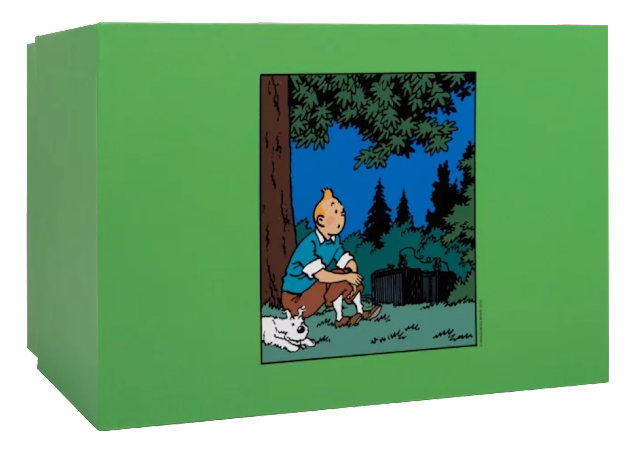 47001-figura-resina-tintin-milu-sentado-cesped-hierba-2023-box