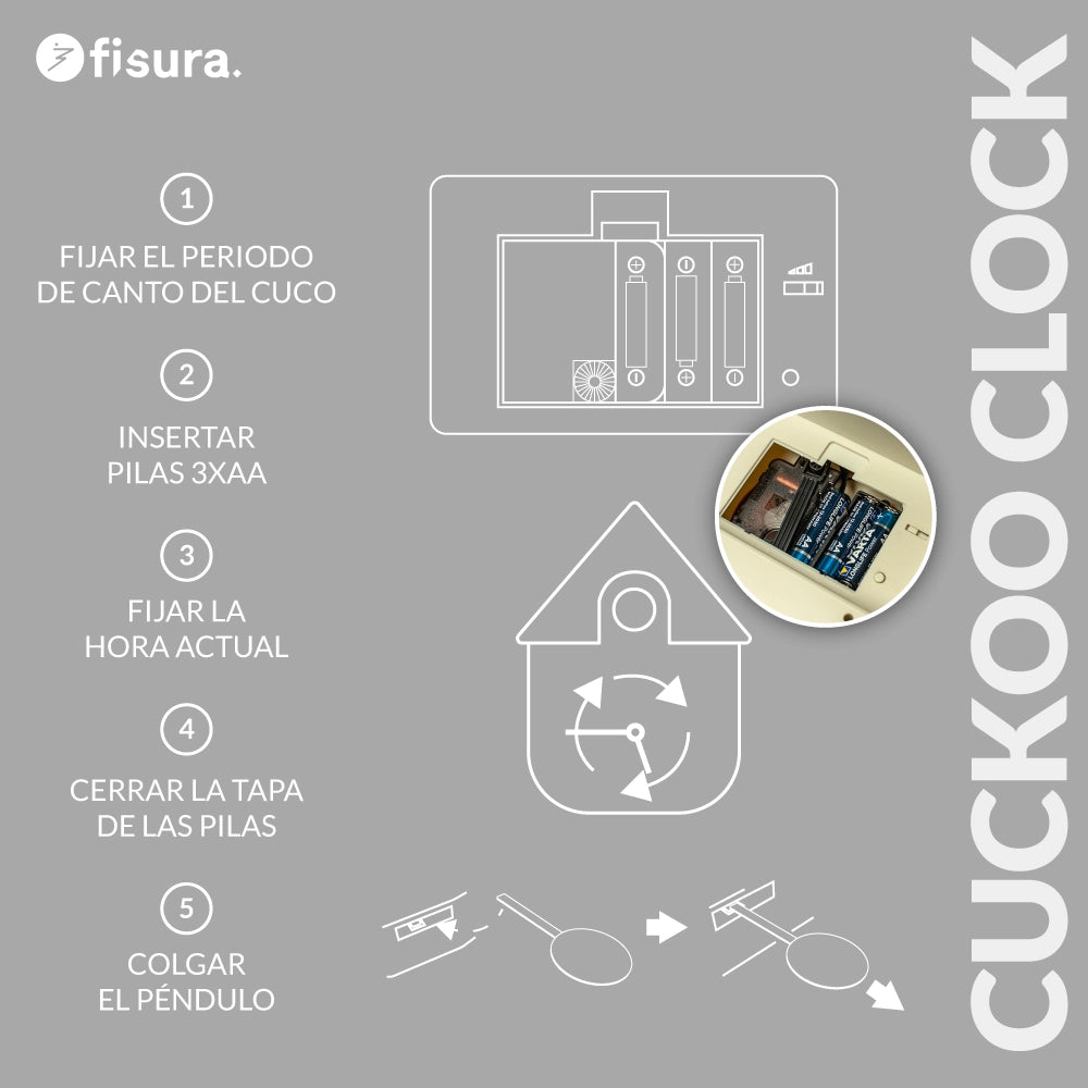 Reloj Cuco casita Negro