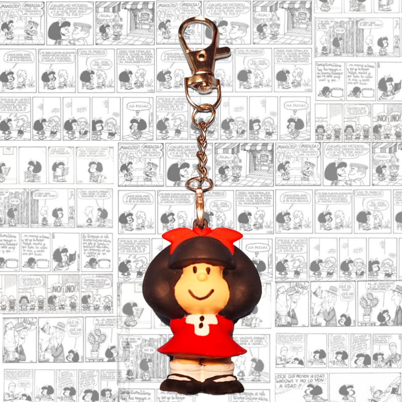 Llavero de Mafalda en Resina - Hecho a Mano