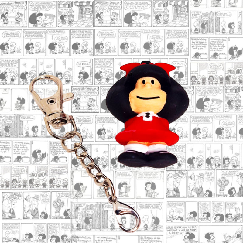 Llavero de Mafalda en Resina - Hecho a Mano