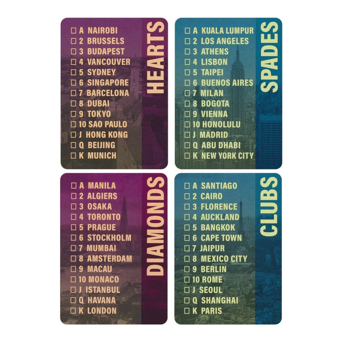 Baraja de Cartas Ciudades del Mundo Bicycle