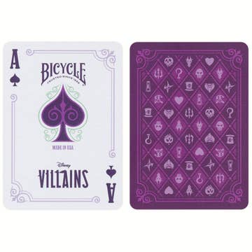 Naipes Bicycle Disney Villains Purpura