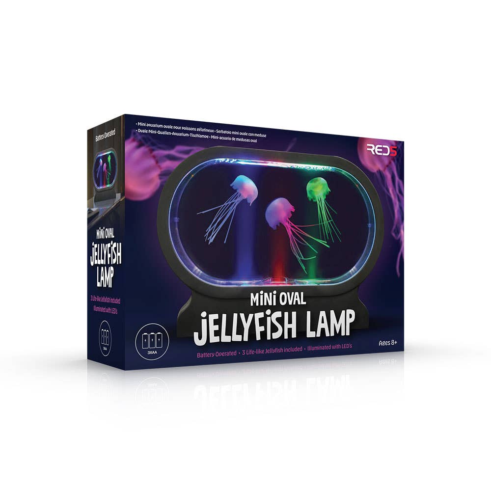 Novelty Sensory Light - Lámpara para tanque con medusas (ovalada)