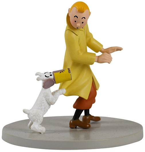 Tintín La Boite de Crabe Coffret figurine plastique 8 cm