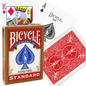 Cartas de póquer Bicycle Rider Standard con marco dorado (rojo)
