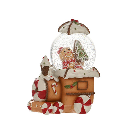 Bola de nieve con tren de Santa y amigos - 45 mm