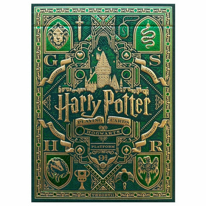 Baraja de cartas Harry Potter Slytherin verde de theory11