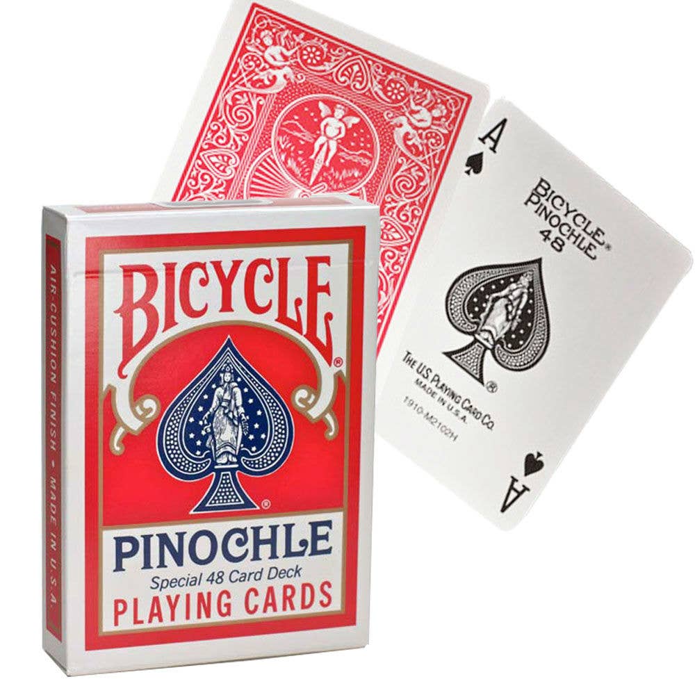 Tarjetas estándar Bicycle Pinochle (rojas)