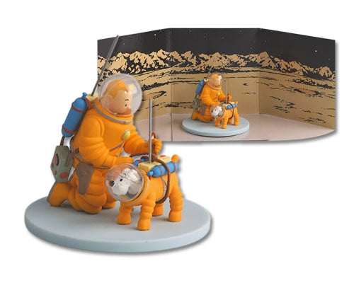 Tintín Cosmonaute - coffret figurine plastique 8 cm