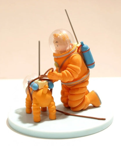 Tintín Cosmonaute - coffret figurine plastique 8 cm