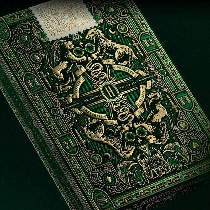 Baraja de cartas Harry Potter Slytherin verde de theory11