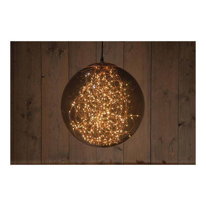 Bola de luz Smokey 37cm/300led Clásico Cálido 5m Cable de alimentación - Ip44 Transfo Encendido/ 8/16s Temporizador / Apagado / Regulador