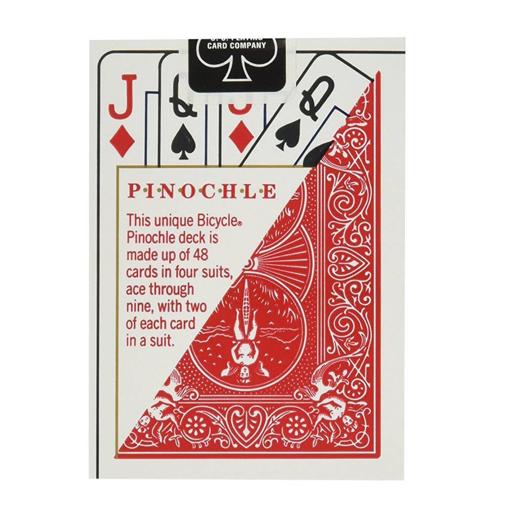 Tarjetas estándar Bicycle Pinochle (rojas)