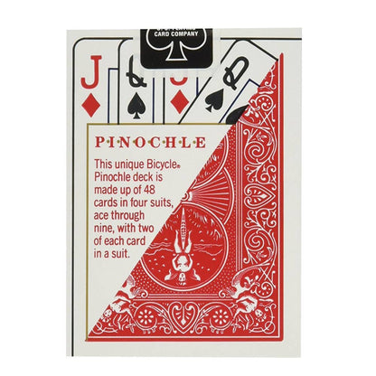Tarjetas estándar Bicycle Pinochle (rojas)