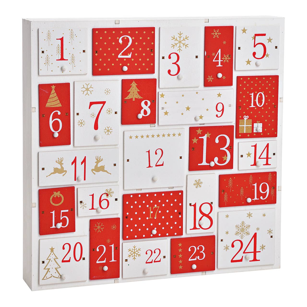 Calendario de adviento en madera