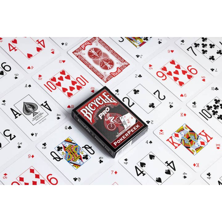 Naipes Pro Poker Peek Bicycle rojo