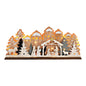 Escena de pesebre con LED de madera natural (A/A/P) 45x19x6cm