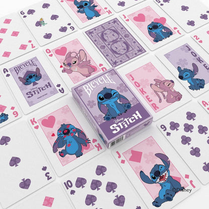 Baraja de cartas Disney Stitch morada (Bicycle)