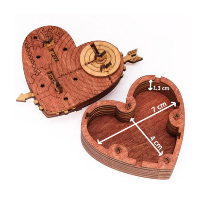 Corazón del hombre de hojalata: caja mecánica con candado de combinación ajustable