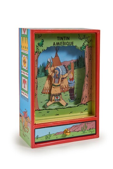Caja de música Trousselier "Tintín en Amérique" - 1990