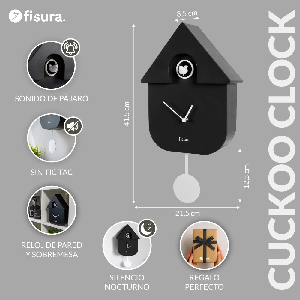 Reloj Cuco casita Negro