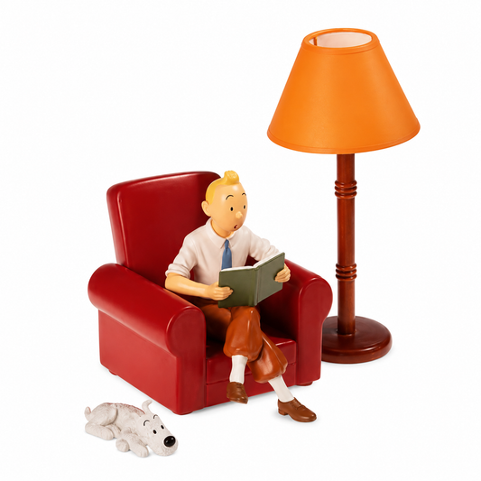 Figurine Tintin dans son fauteuil – Pixi Regout – (1992)