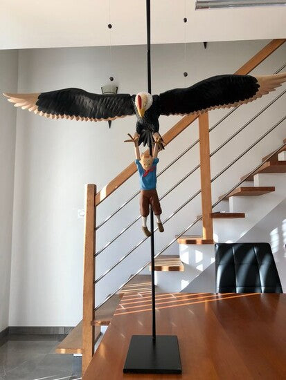 Tintin et Milou suspendus au condor – Leblon Delienne – 1993