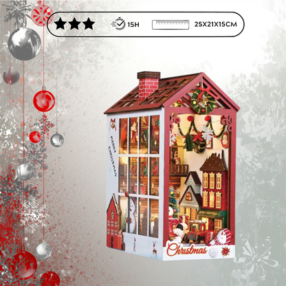 Book Nook casa de Navidad