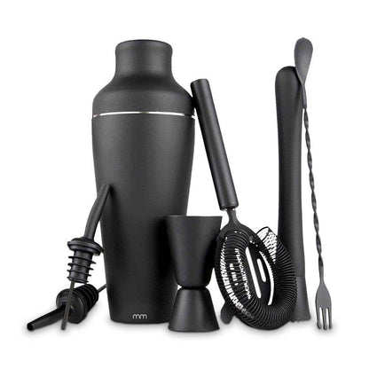 Set de cóctel negro mate
