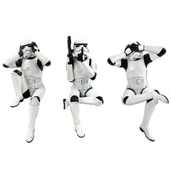 Stormtrooper Figuras Three Wise Sitting Stormtroopers 11 cm