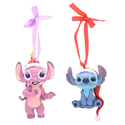 Set de 2 adornos colgantes de Disney Stitch y Angel