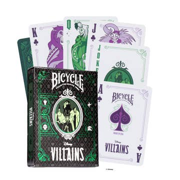 Naipes Bicycle Villains Disney verde