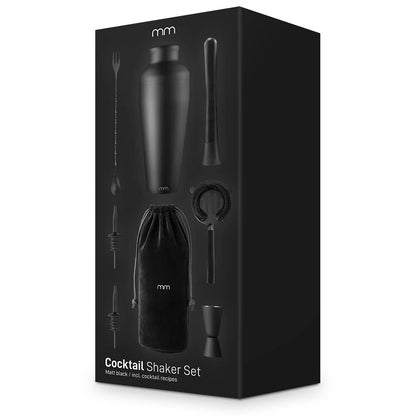 Set de cóctel negro mate