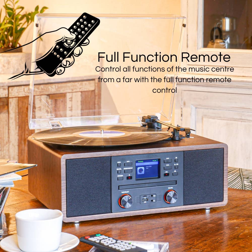 Tocadiscos, Reproductor de CD, Radio DAB y MP3