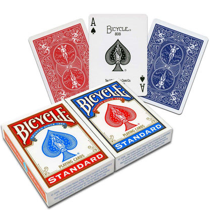 Cartas estándar Bicycle Rider, 2 barajas, azules y rojas