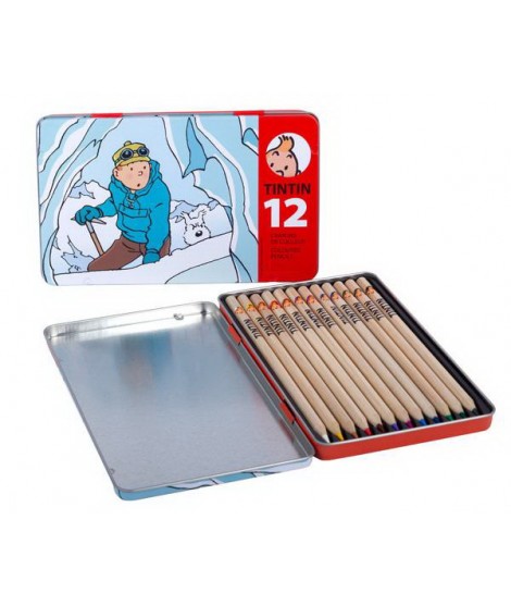 Estuche metálico con 12 lápices de color "Tibet"