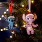 Set de 2 adornos colgantes de Disney Stitch y Angel