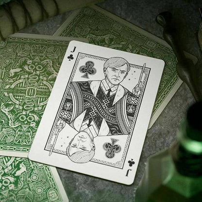 Baraja de cartas Harry Potter Slytherin verde de theory11