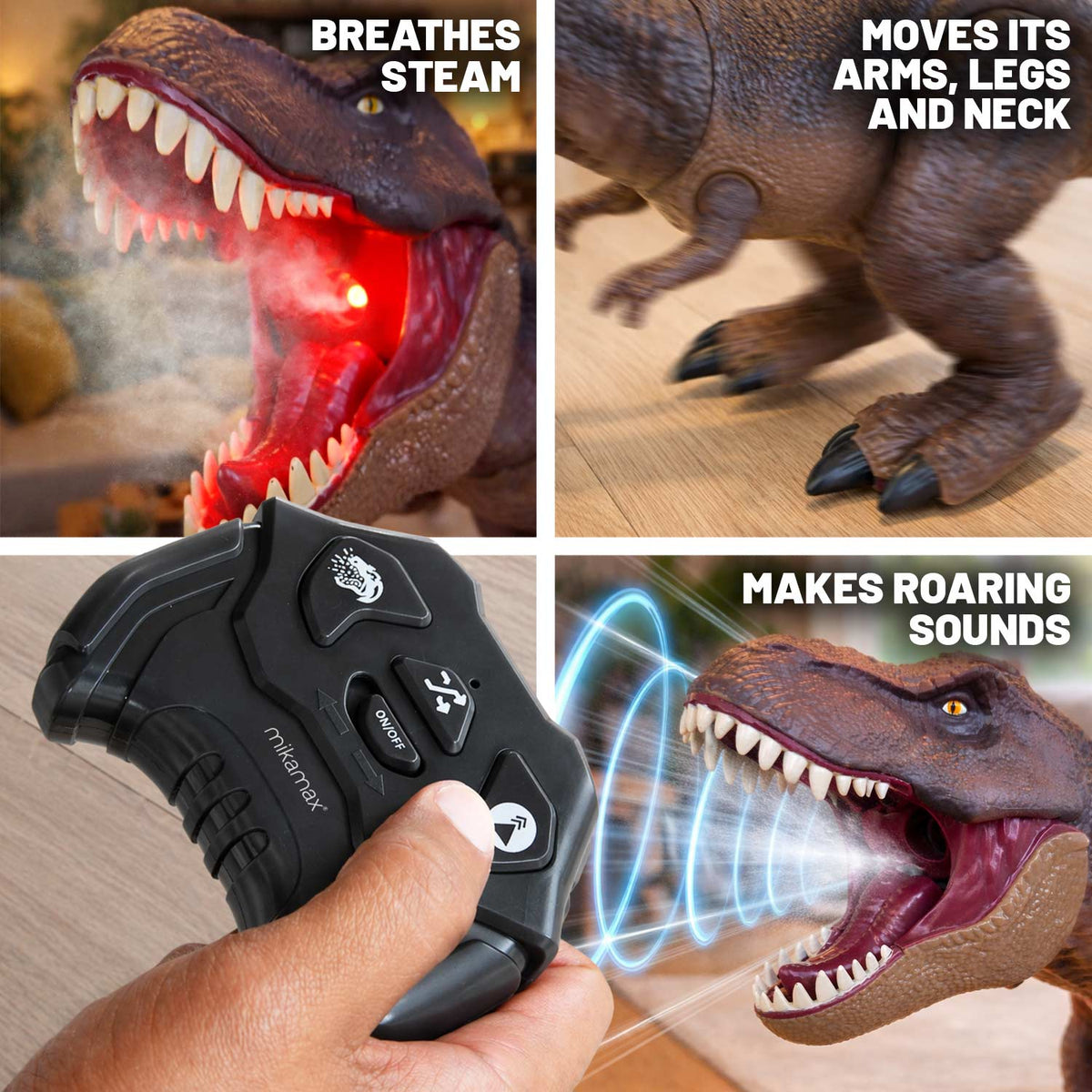 T-Rex radiocontrol con vapor y sonido