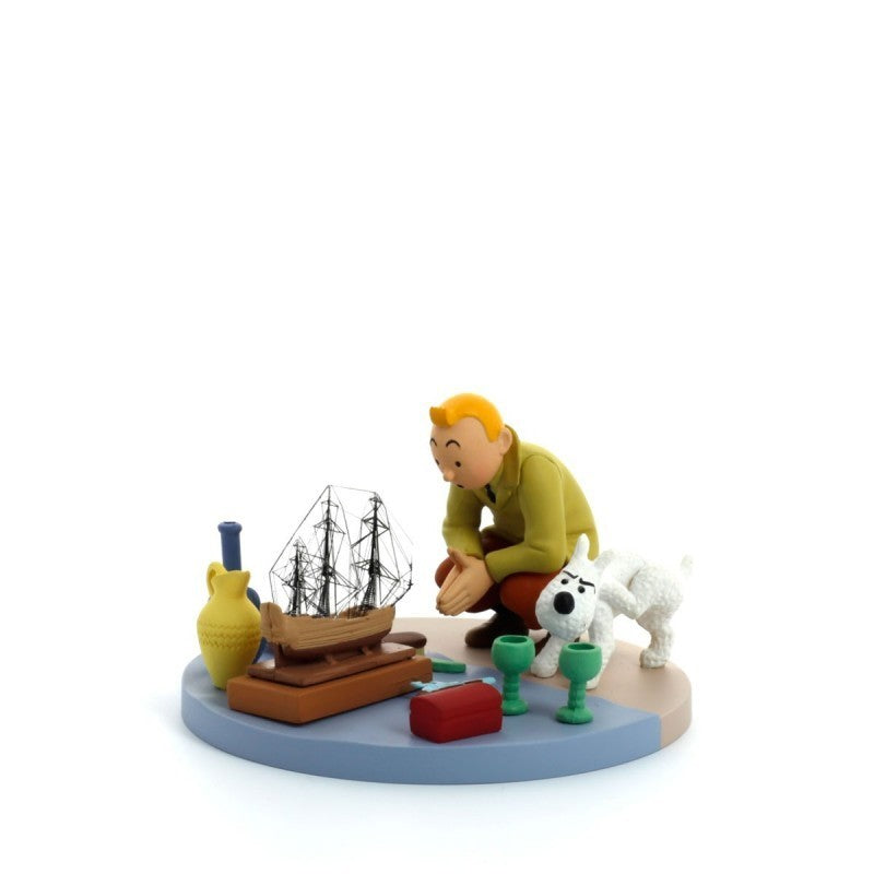 Tintin Marche Aux Puces - Coffret figurine plastique 8 cm
