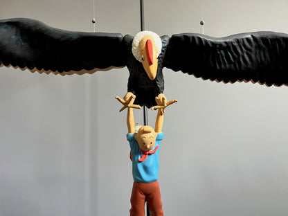 Tintin et Milou suspendus au condor – Leblon Delienne – 1993