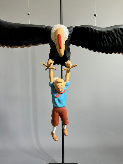 Tintin et Milou suspendus au condor – Leblon Delienne – 1993