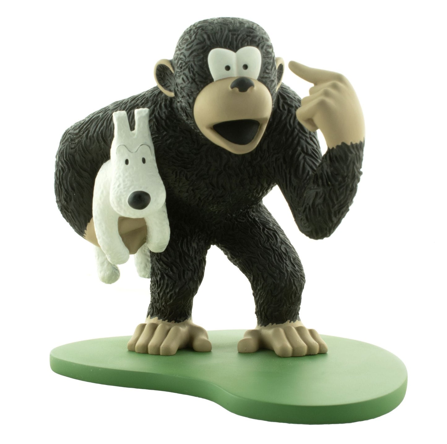 Mono llevando a Milou. Leblon - Moulinsart