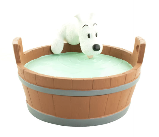 Figurine Milou buvant au baquet- Pixi/Regout – 1992