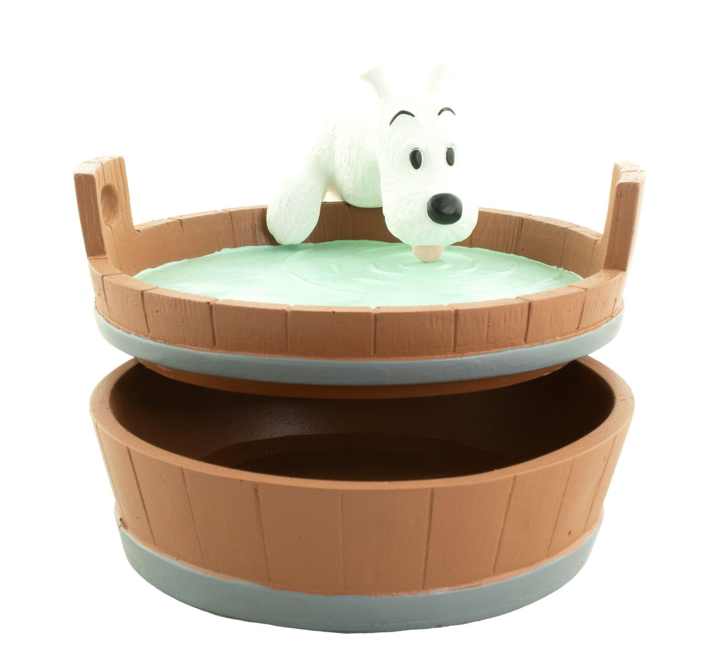 Figurine Milou buvant au baquet- Pixi/Regout – 1992