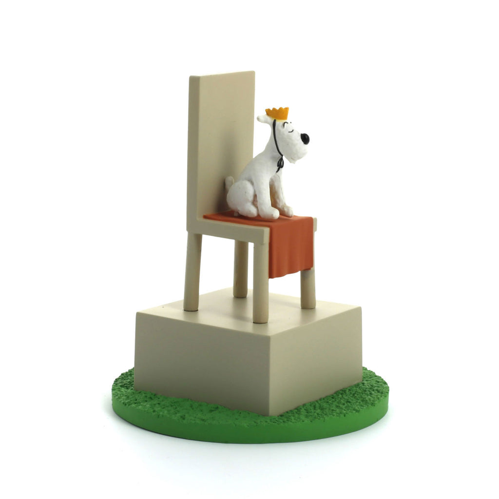 Figurine Milou sur le trône "Tintin au Congo" Moulinsart 2006