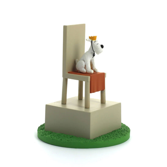 Figurine Milou sur le trône "Tintin au Congo" Moulinsart 2006