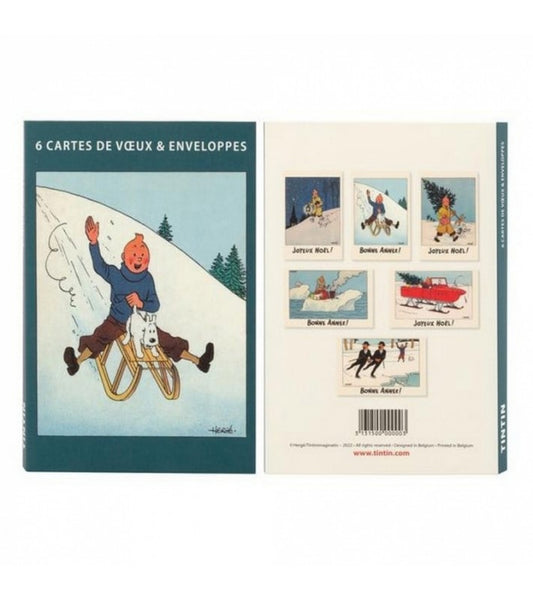 pack-postales-navidad-tintin-y-milu