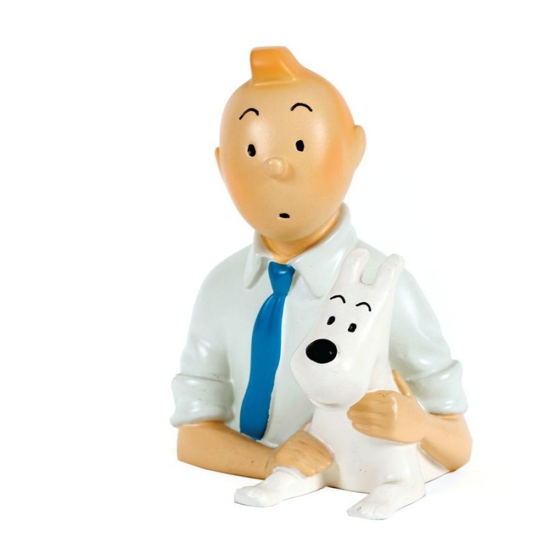 Petit buste Tintin chemise bleue Regout