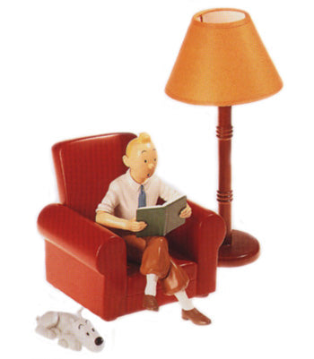 Figurine Tintin dans son fauteuil – Pixi Regout – (1992)